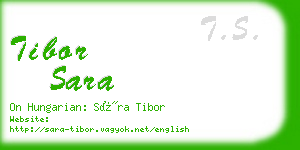 tibor sara business card